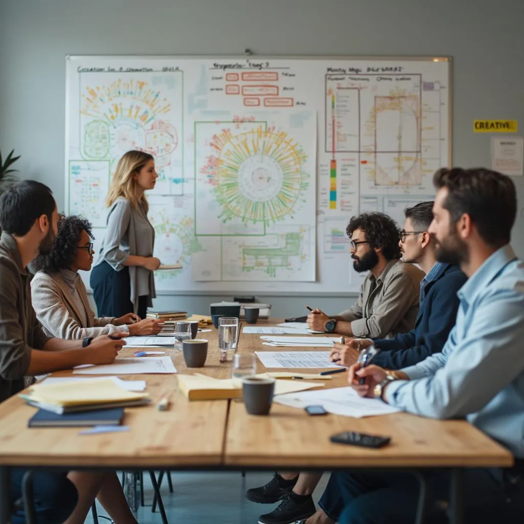 Equipo en sesión de planificación
